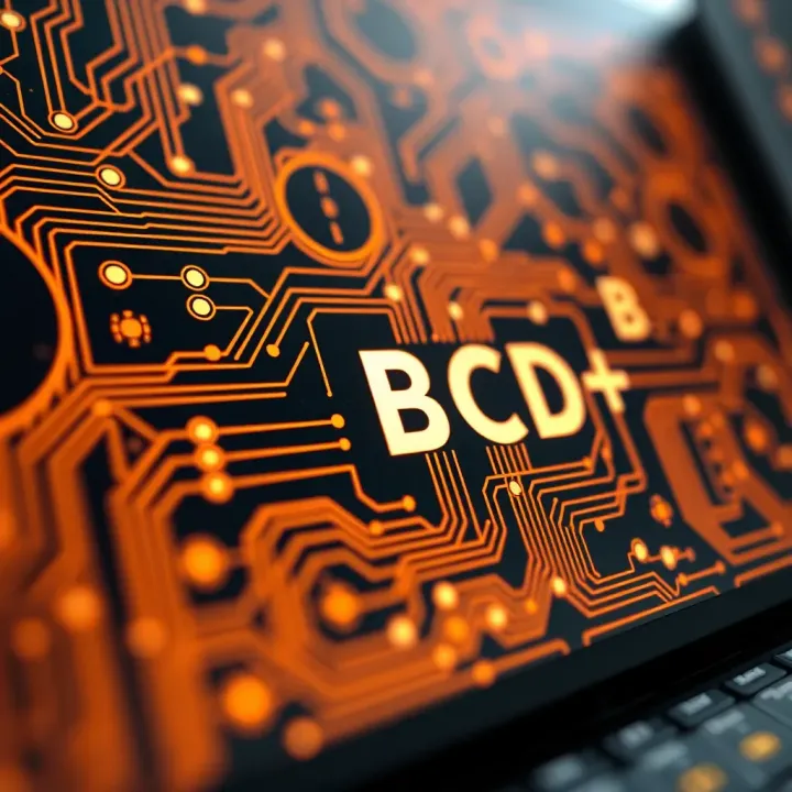 Circuit schematic depicting a digital system implementing a Binary to Binary-Coded Decimal converter
