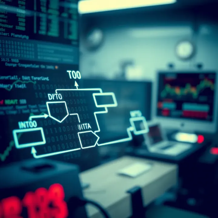 Flowchart showing data transmission and processing using binary data in computing systems