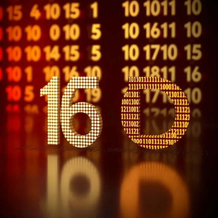 Conversion Between Binary and Decimal Numbers Visual comparison of binary and decimal numbers showing conversion methods