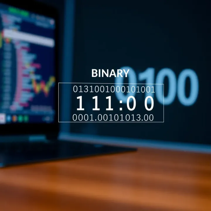 Diagram representing the positional values of binary digits and their contribution to forming a decimal number