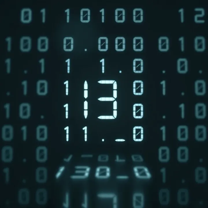 Diagram illustrating the binary digits representing the decimal value of three in a four-bit format