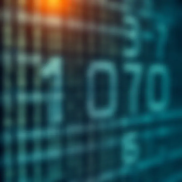 Binary Form of a Large Decimal Number in Computing Visual representation of large decimal number shown as a binary sequence of digits