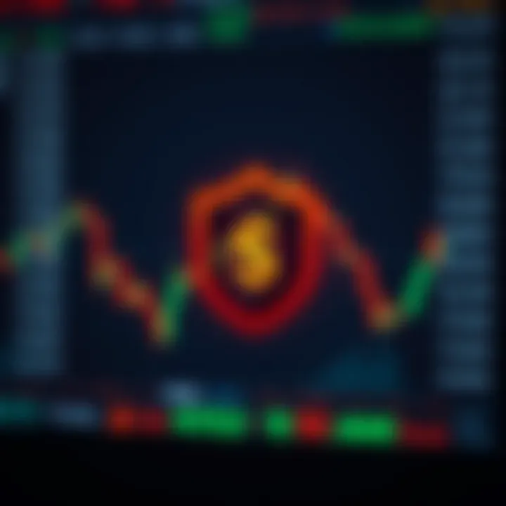 Illustration of secure forex trading concept showing shield and currency symbols