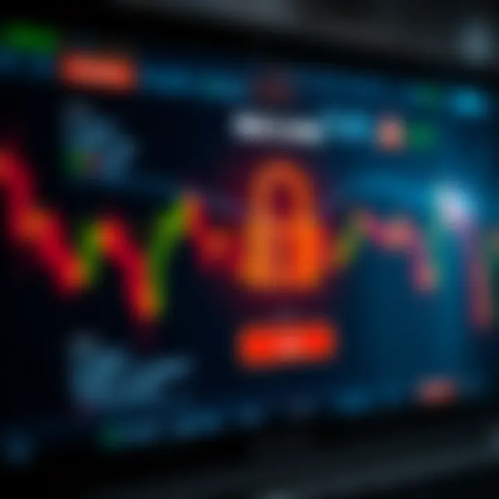 Secure login screen emphasizing data protection and encryption for online forex trading