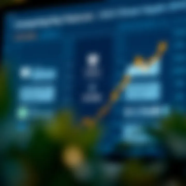 Graph displaying various online trading app features for Pakistan investors