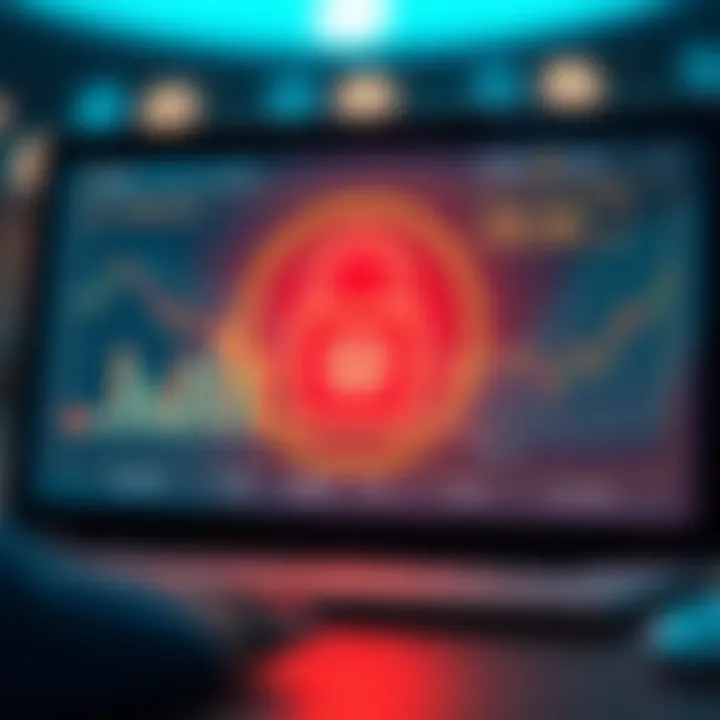 Graphic showing secure digital interface with lock symbol and charts indicating strong security features in trading apps