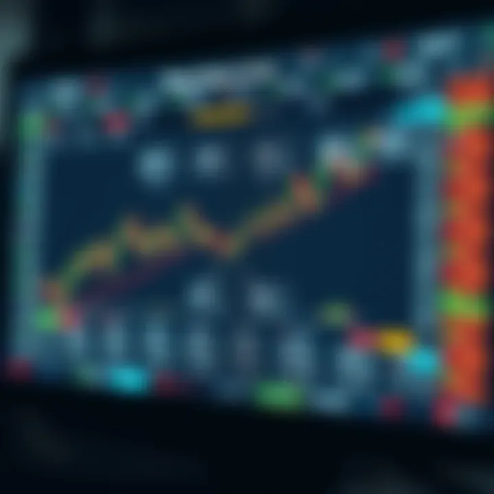 Diagram illustrating the concept of binary options trading with charts and decision points