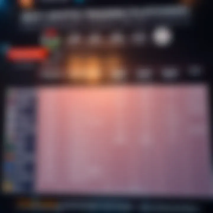 Comparison chart showing various cryptocurrency trading platforms highlighting fees, payment options, and user ratings tailored for Pakistan
