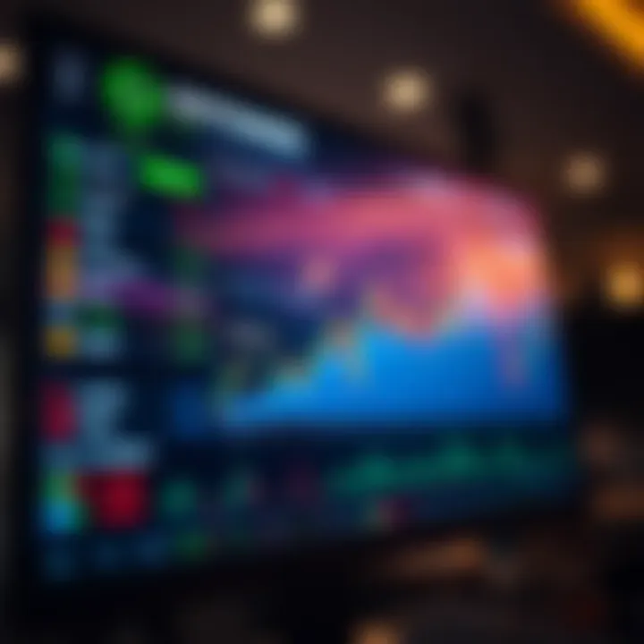 Interface of a crypto trading platform displaying various cryptocurrency options and trading tools