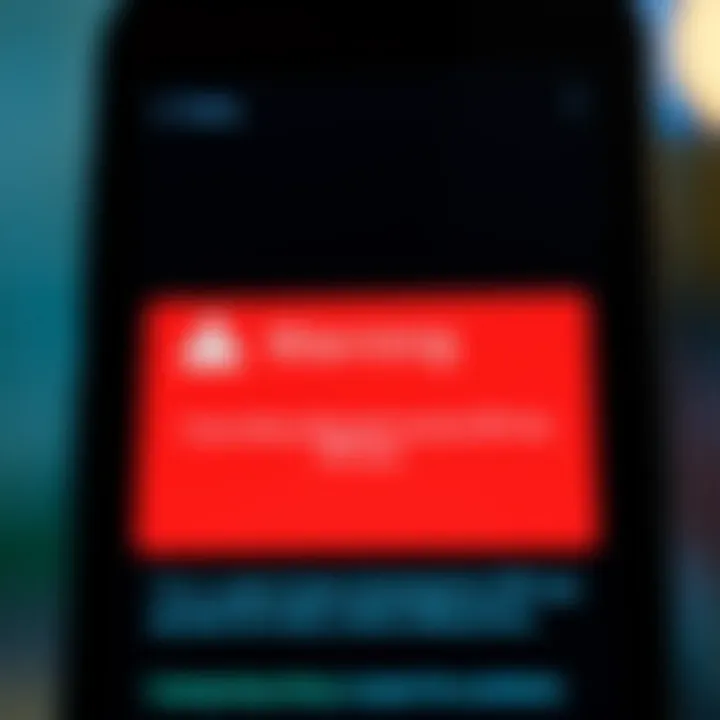 Warning Message for Custom Binary Blocked by FRP Lock on Android Device Android smartphone screen displaying a warning message related to custom binary blocked by FRP lock error