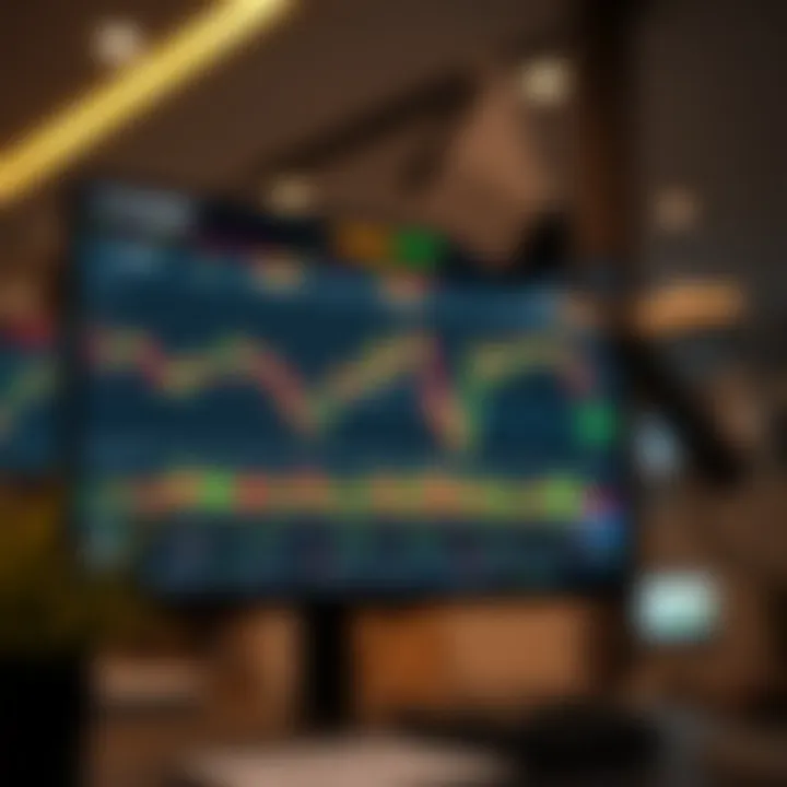 Digital interface displaying forex trading platform with currency pairs and risk management tools