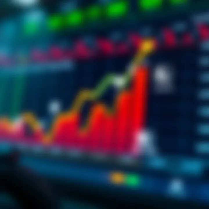 Illustration of a financial graph with upward trends and icons representing safe and beginner-friendly features