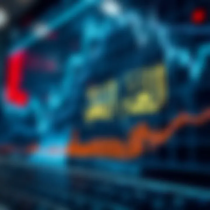 Binary Trading and Islamic Financial Ethics Graph representing financial trading concepts with Islamic calligraphy overlay