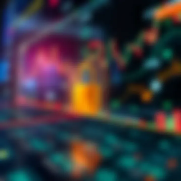 Secure financial transaction concept with digital locks and currency symbols representing safe trading