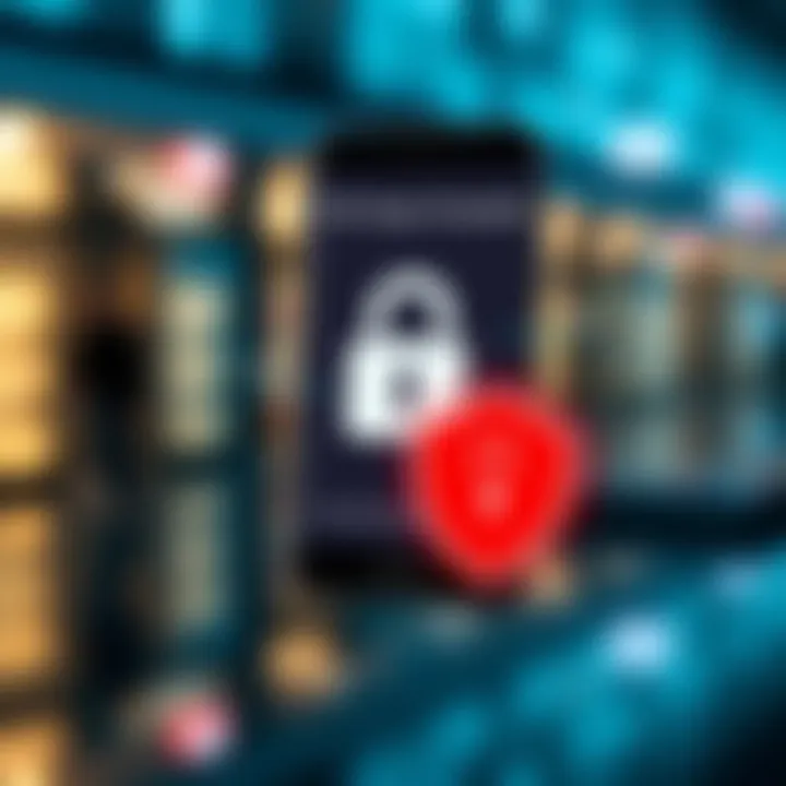 Factory Reset Protection Lock Mechanism on Android Smartphones Diagram illustrating the FRP (Factory Reset Protection) lock mechanism on an Android device with a locked state and security shield icon