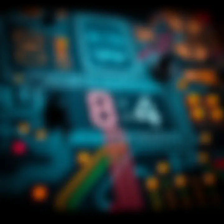 Visual representation of binary addition applied in digital circuit