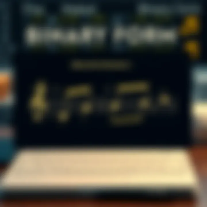 Binary Form Structure in Music Diagram showing two distinct musical sections representing binary form structure