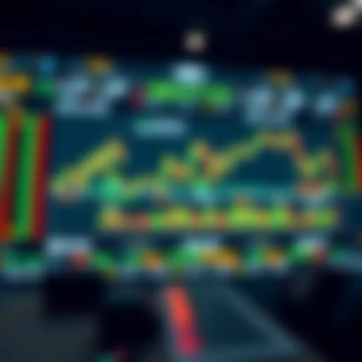 Digital interface showcasing a dashboard of binary free signals and trading indicators