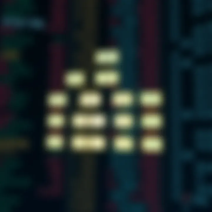 Diagram illustrating the tree structure of a binary heap with nodes connected to show parent-child relationships