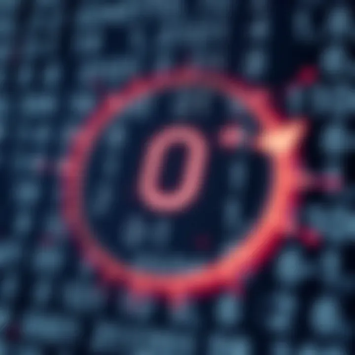 Diagram illustrating the binary numbering system with digits zero and one representing data