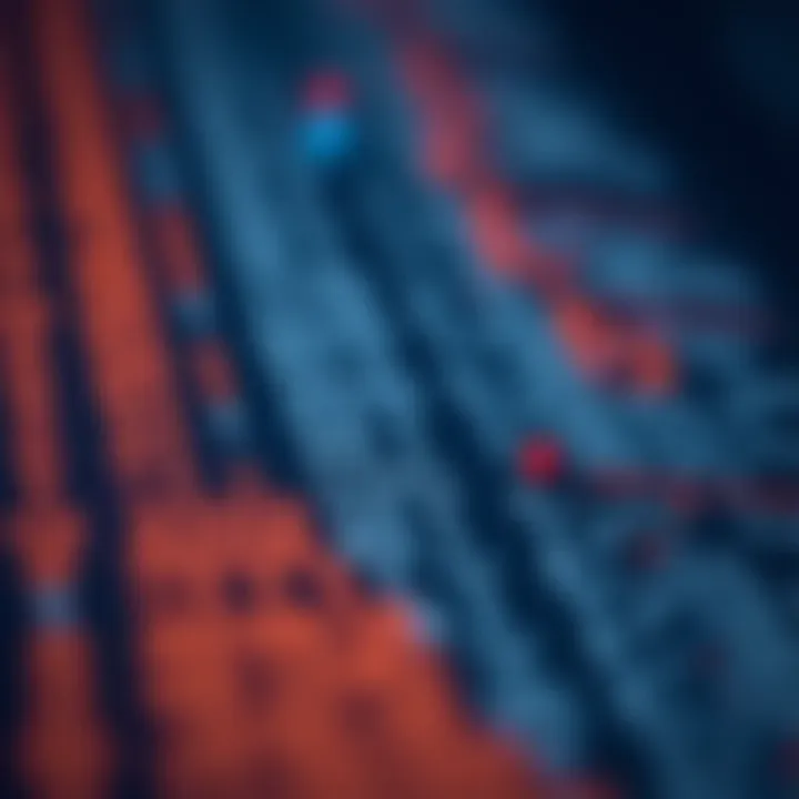 Diagram showing a sorted list with pointers dividing the search area during binary search