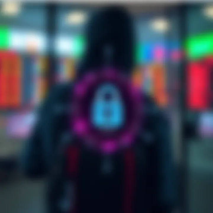 Visual representation of cybersecurity measures protecting a forex trading account