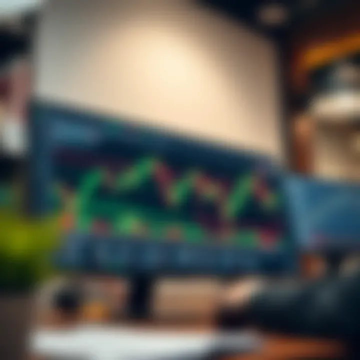 Computer screen displaying forex trading platform with charts and currency pairs