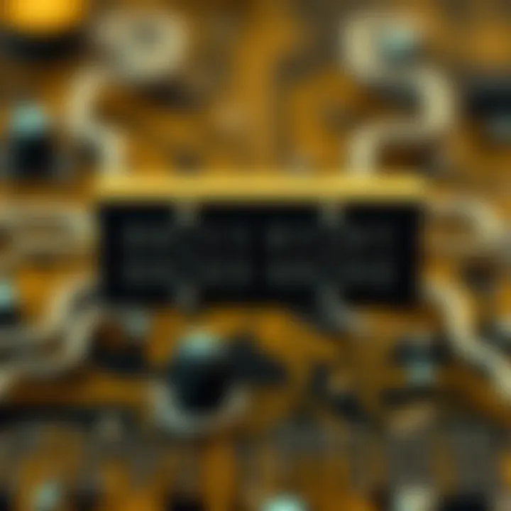 Block illustration of a four-bit binary adder connecting multiple full adders