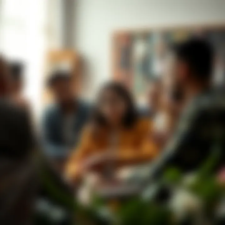 Diverse group of individuals engaging in a respectful conversation about gender identity