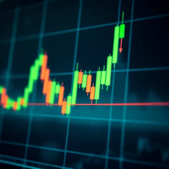 Bullish candlestick pattern showcasing upward market momentum with green candlesticks