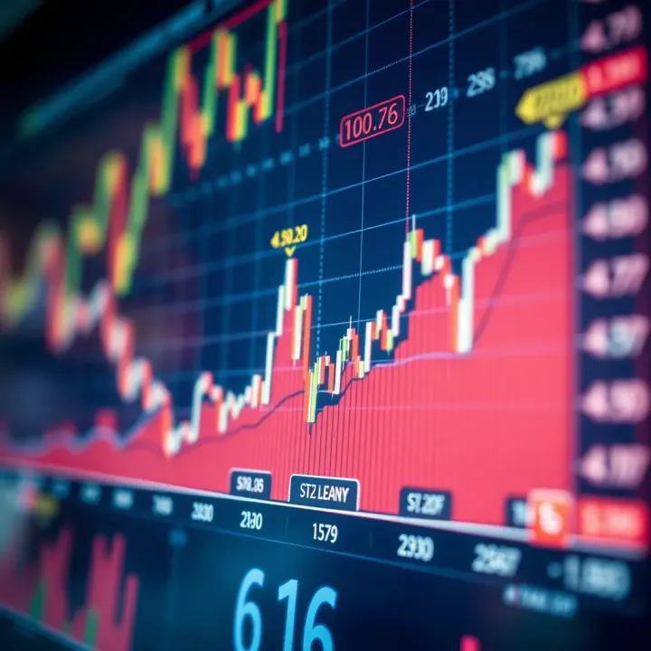 Graph showing forex market trends and currency exchange rates