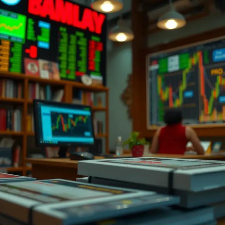 Illustration of a downloadable PDF forex trading course in Urdu with icons of learning and strategy