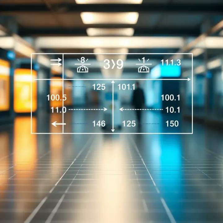 Diagram illustrating binary division operation with digital elements and numeric symbols