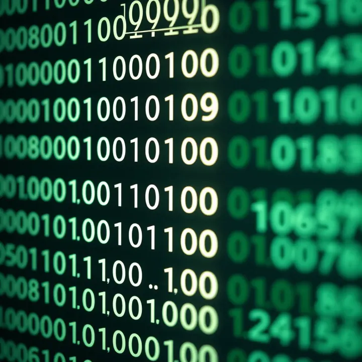 Binary Number System with Grouped Bits for Conversion Illustration showing the binary number system with groups of bits highlighted for conversion