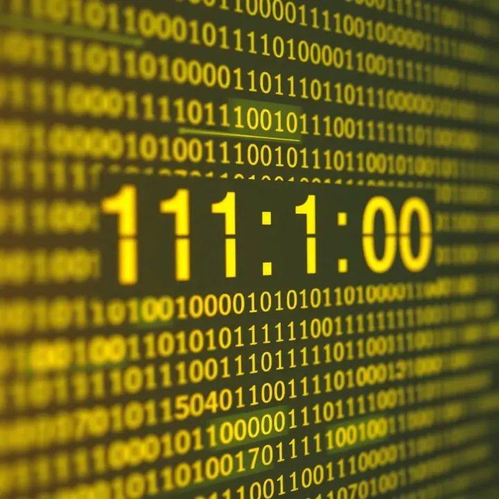 Diagram showing the conversion of a large decimal number into binary with highlighted bits