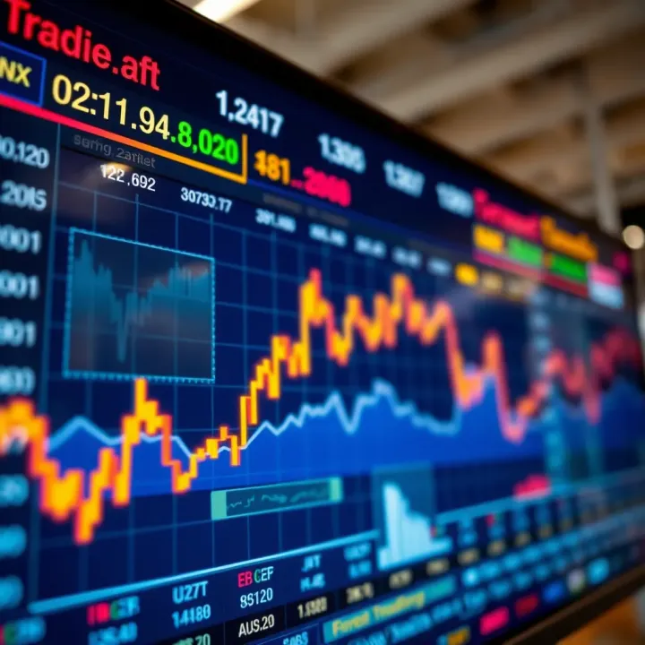 Currency Exchange Trends and Market Overview Chart displaying currency exchange trends and forex market fluctuations