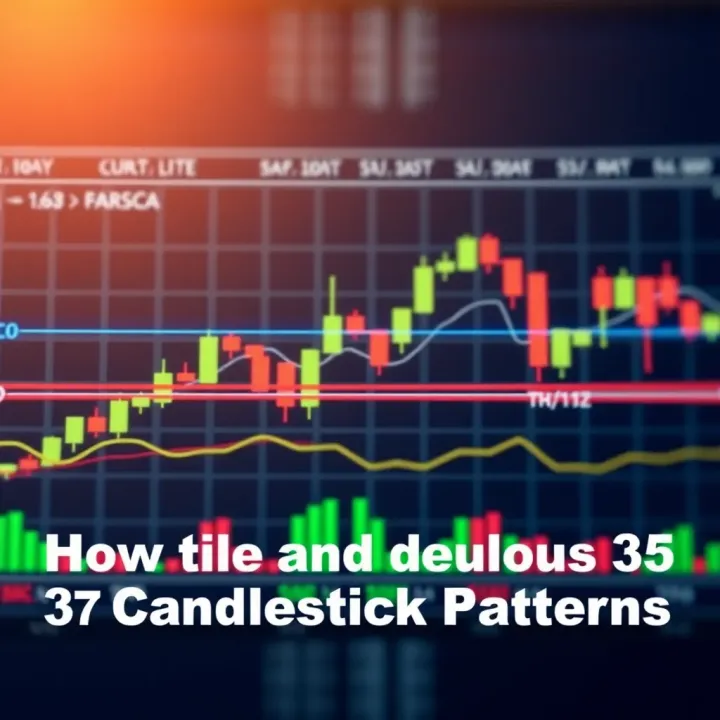 Chart displaying various candlestick patterns indicating market trends and reversals