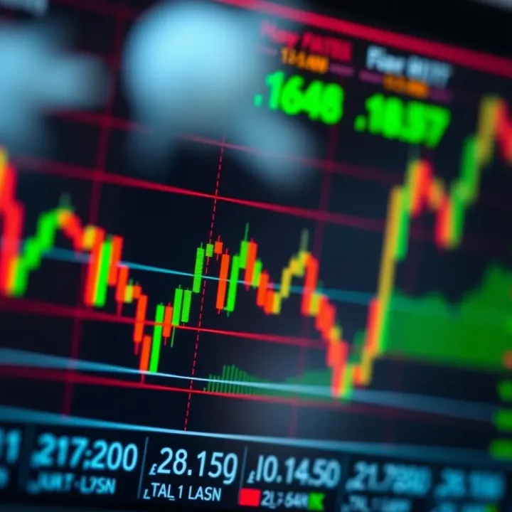 Chart showing currency pairs and market trends in forex trading