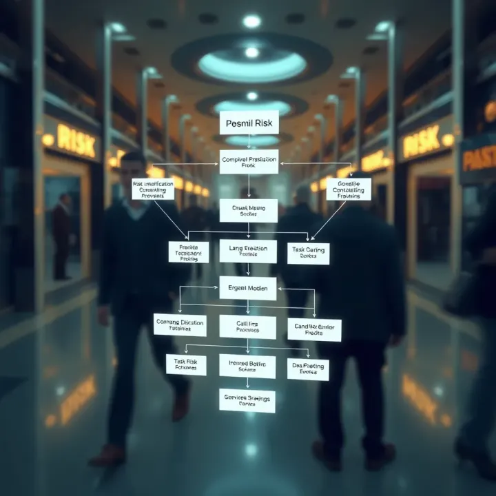 Flowchart illustrating the identification and analysis of potential risks in a business environment