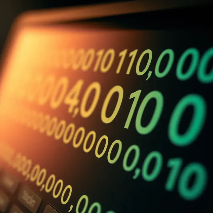 Diagram illustrating binary subtraction with binary digits aligned for calculation