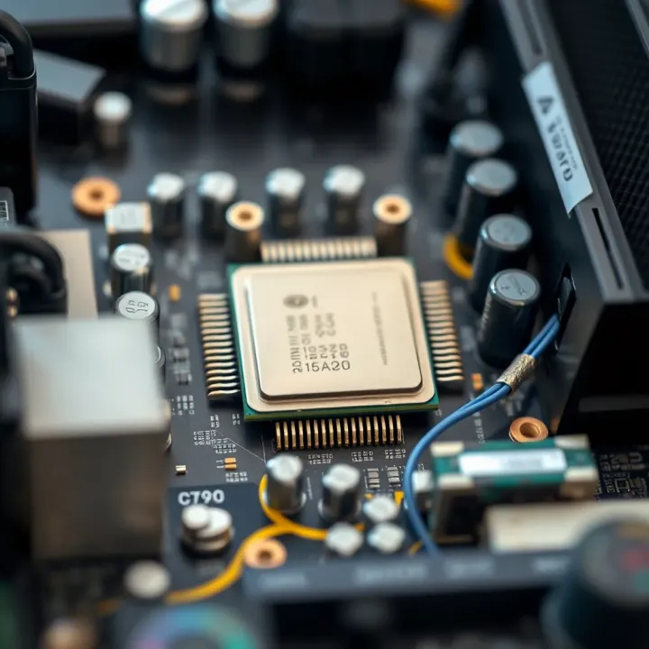 Key Hardware Components in Binary Computers Illustration of computer hardware components such as processor and memory modules