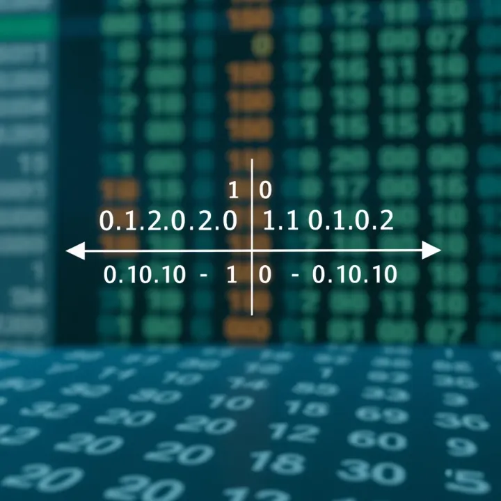Diagram illustrating binary division with clear representation of dividend and divisor in binary format