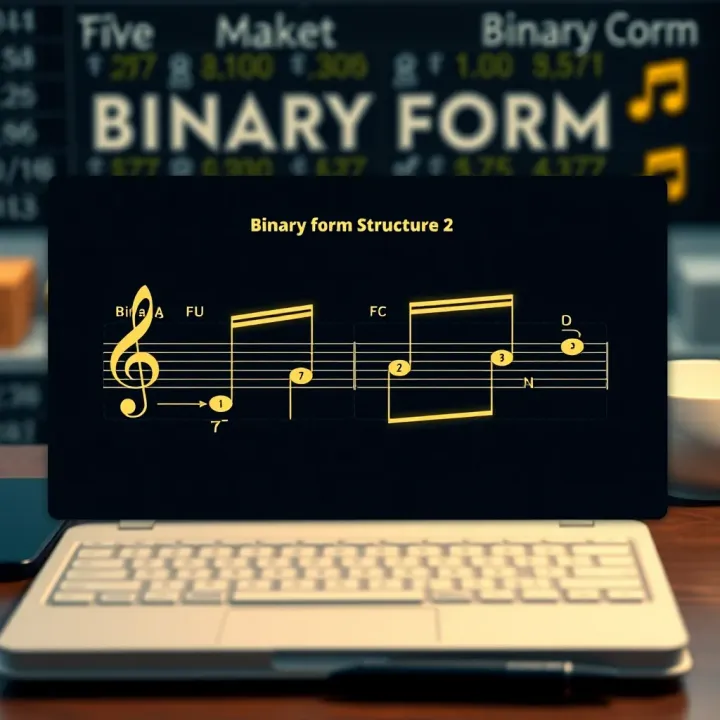 Diagram showing two distinct musical sections representing binary form structure