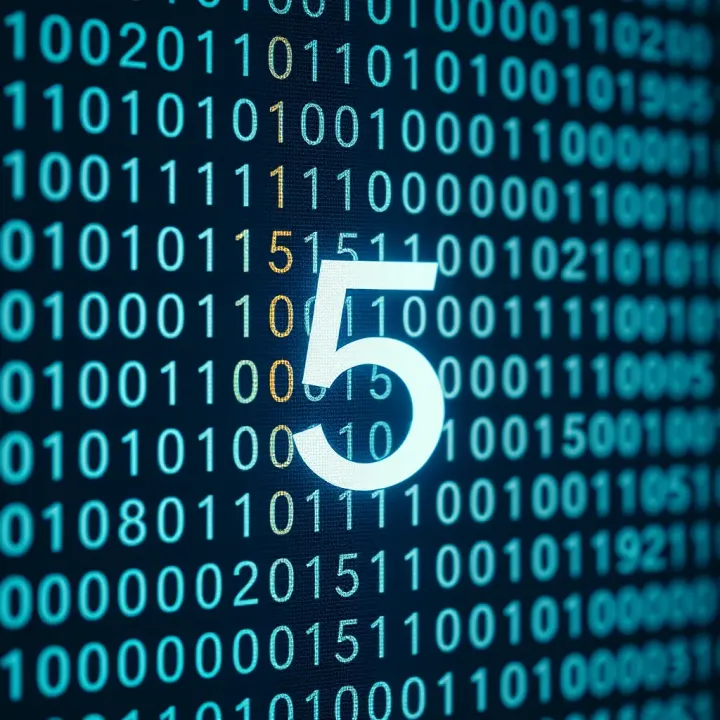 How the Number Five Is Represented in Binary
