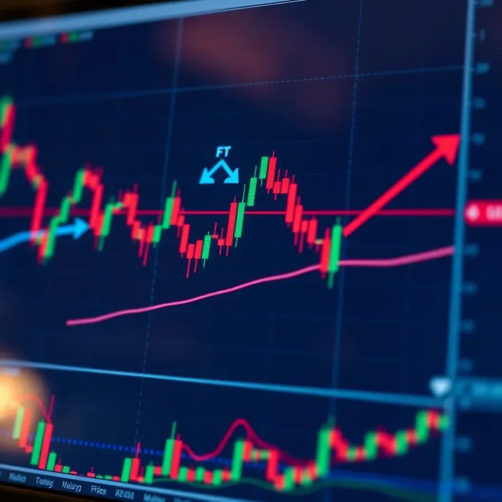 Common Chart Patterns in Financial Trading Illustration depicting various common chart patterns used in trading such as head and shoulders, triangles, and double tops on a financial graph
