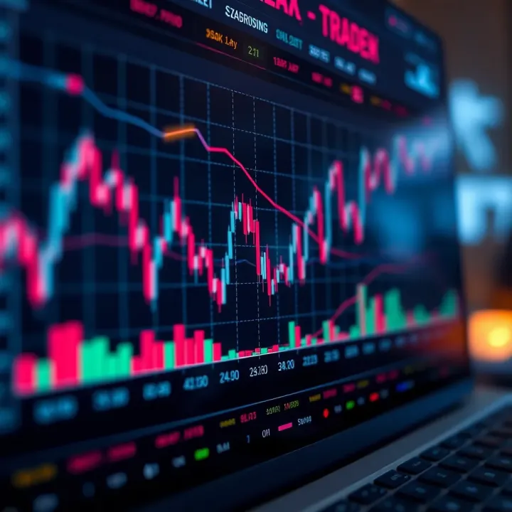 Graph showing fluctuations in forex trading volume across multiple currency pairs