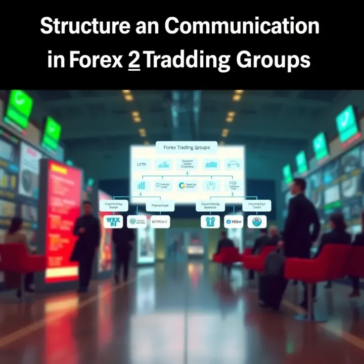 Diagram showing the structure and communication flow within a forex trading group