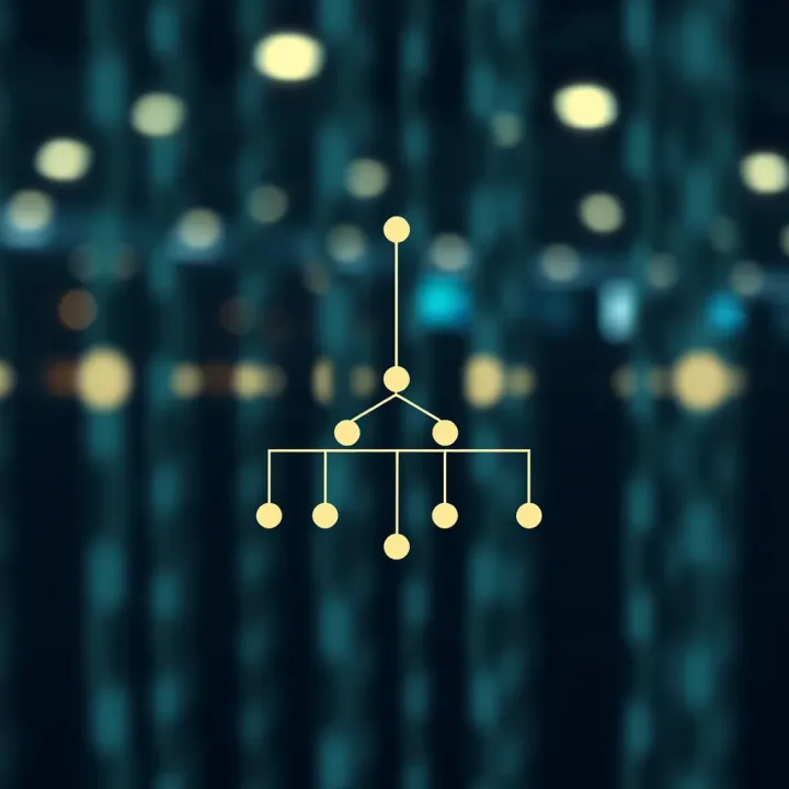 Diagram of a binary search tree highlighting multiple leaf nodes at the bottom of the tree structure