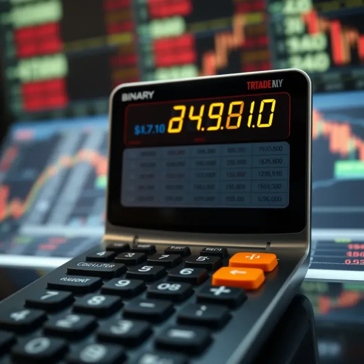 Binary Calculator Performing Addition Visual representation of a binary calculator interface showing binary addition operation